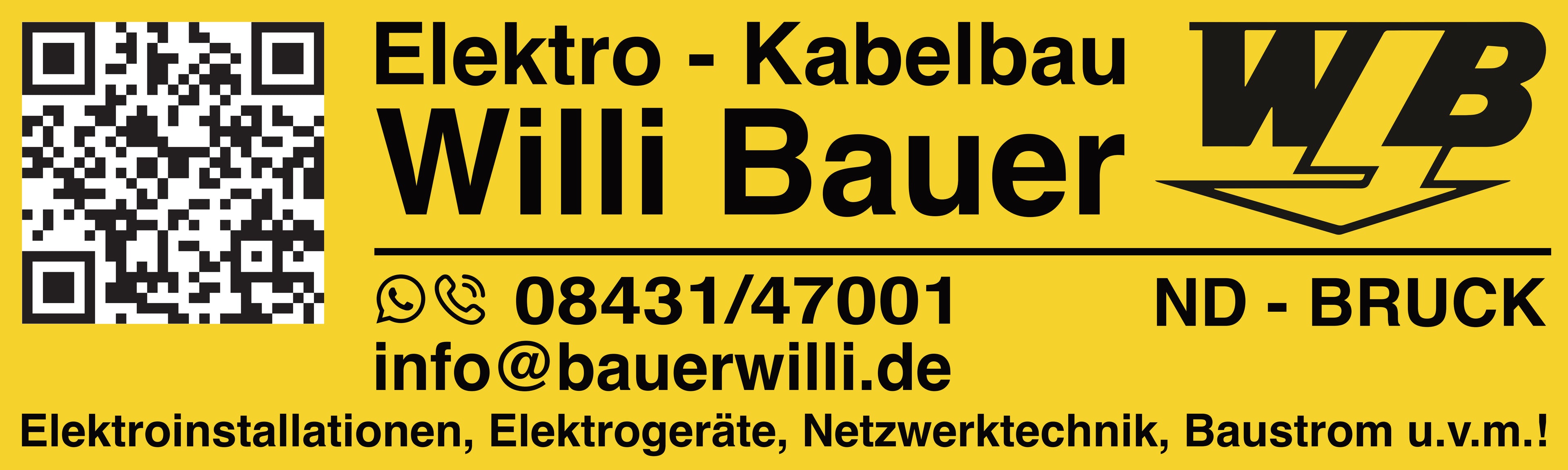 Bei Willi Bauer bekommen Sie meisterliche Arbeit und qualitative Produkte in Neuburg an der Donau. Qualität, Service und Kompetenz ist das was unseren Meister-Betrieb im Bereich Elektro und Haushaltsgeräte sowie Kabeltiefbau auszeichnet.